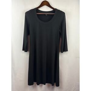 Women’s Karen Kane Medium Black Midi Dress w/ 3/4 Length Sleeves